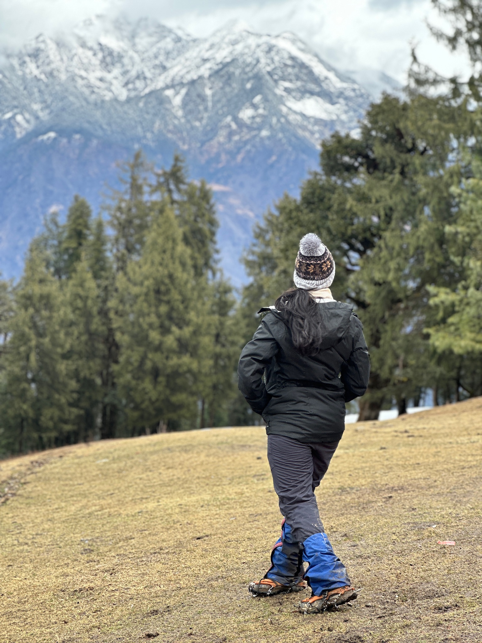 Looking at the mountains