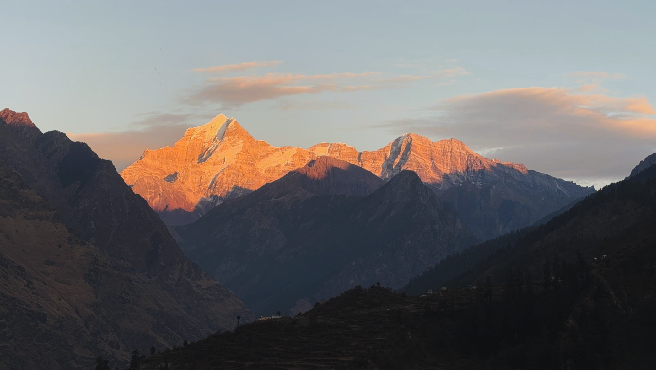 Mt Dronagiri at first light