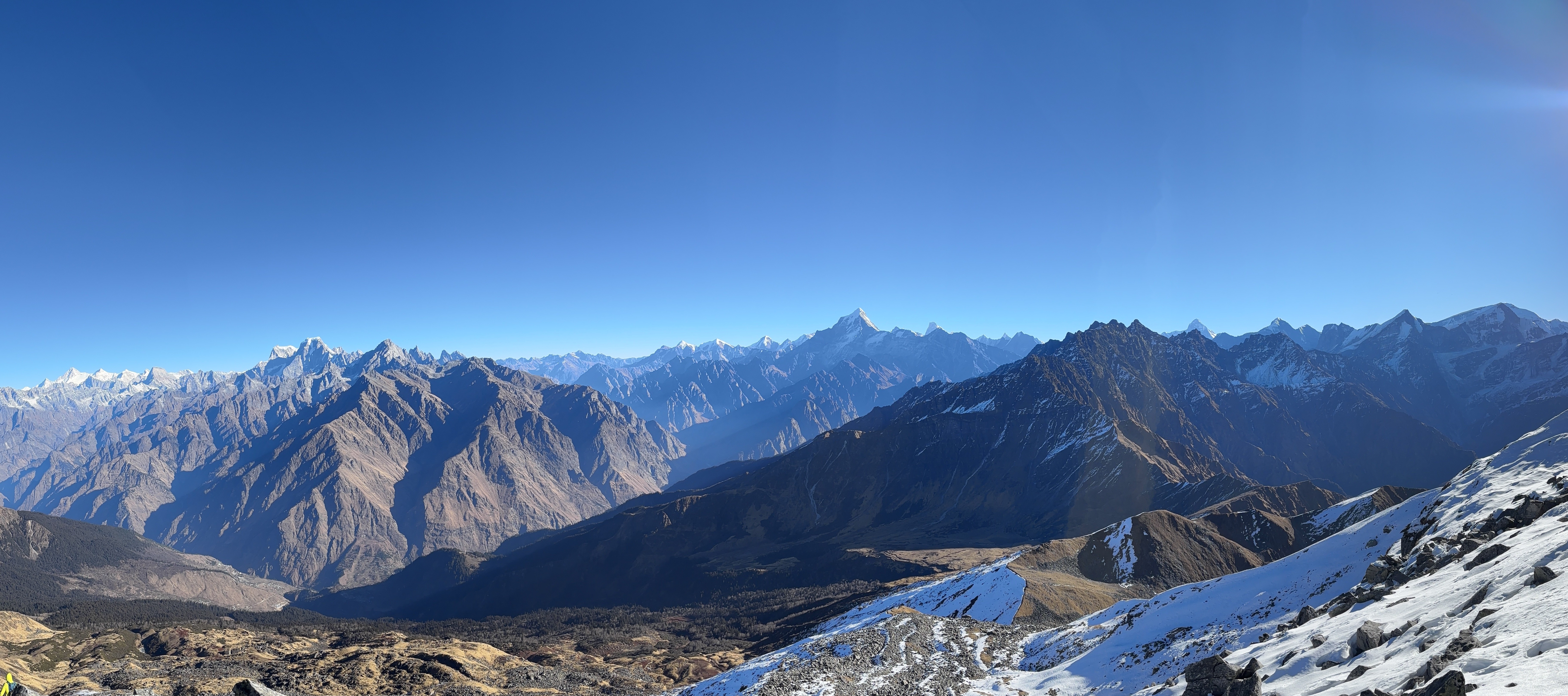 Panorama of Himalayan peaks from Kuari Pass